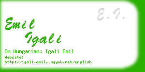 emil igali business card